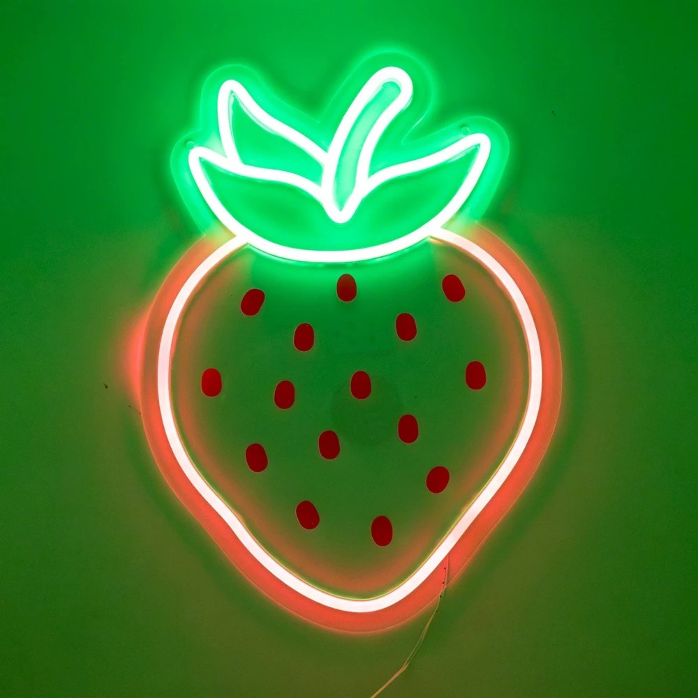 Whatever! Company Strawberry Neon Sign Novelty Wall Light - Bellso
